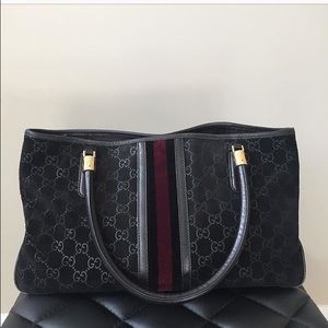 Black Suede Gucci Shoulder Bag